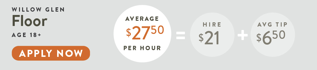 Willow Glen Floor Managers $27.50 Average Per Hour