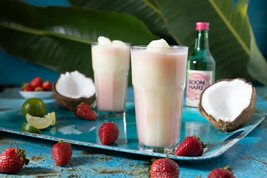 Strawberry Coconut Soju Swirl