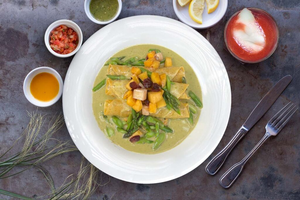 Wild Halibut Enchiladas Special