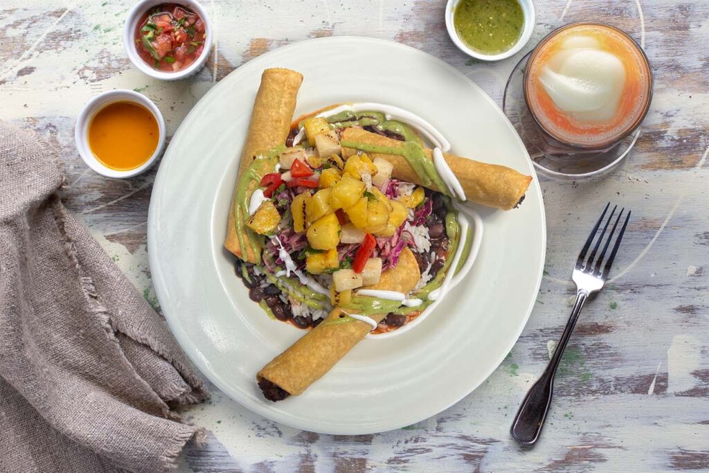 Caribbean Salmon Taquitos